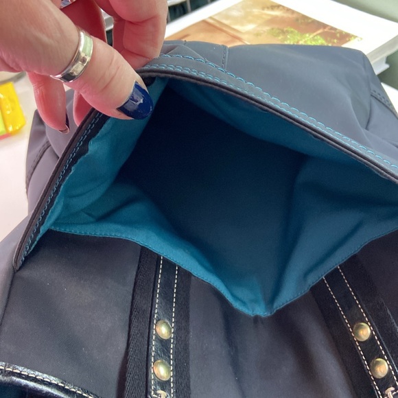 Coach Black Nylon/Leather Hampton Tote - Picture 7 of 13